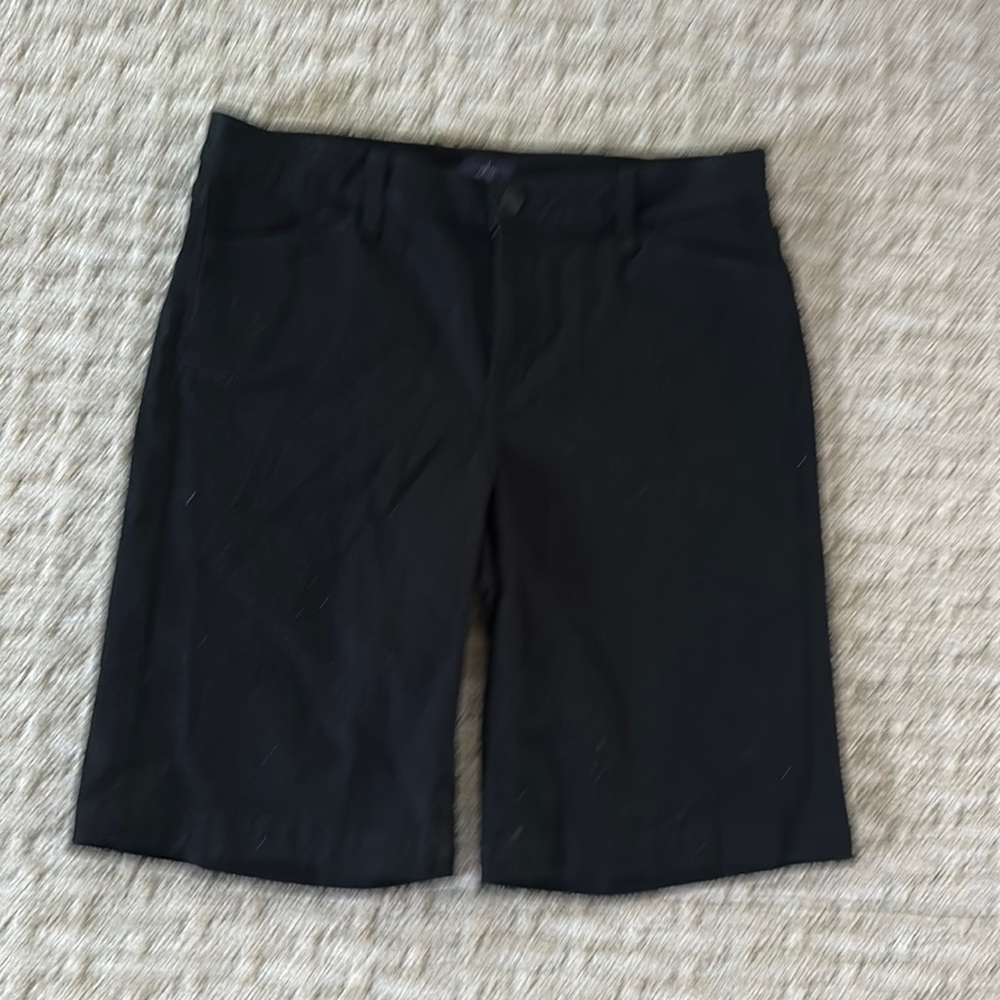 NYDJ Mid Rise Lift Tuck Technology Denim Bermuda Shorts Black Womens Size 12